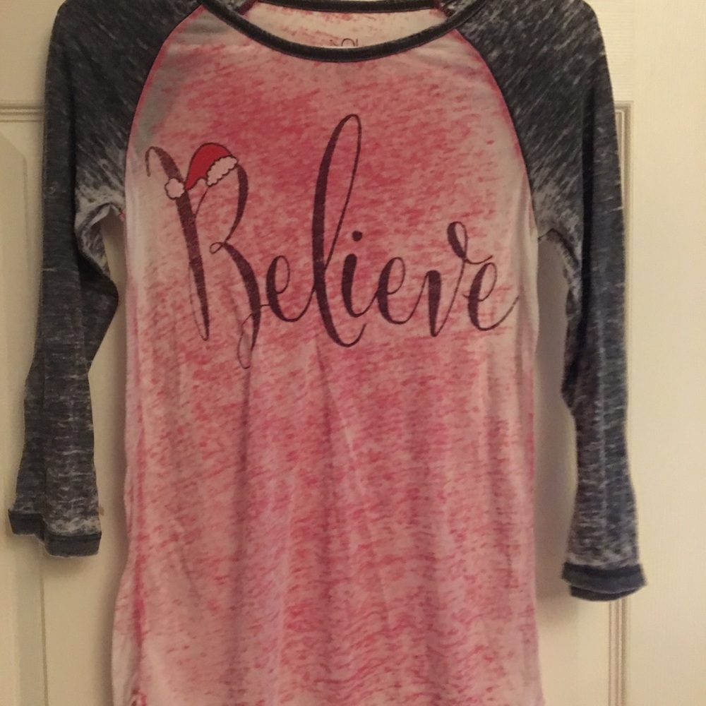 Believe long sleeve tee shirt